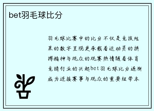 bet羽毛球比分